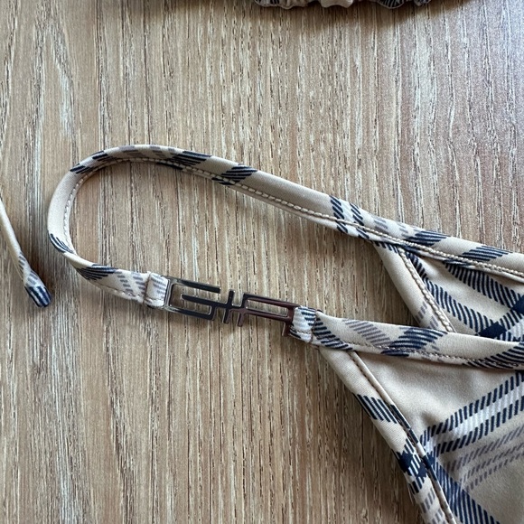 I.AM.GIA. Plaid beige/black bikini. Size medium. - Picture 3 of 5